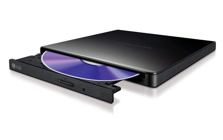 Unidad Externa Slim Portatil LG Blu-ray Writer con soporte M-DISC, Interfaz USB 2.0, Negro